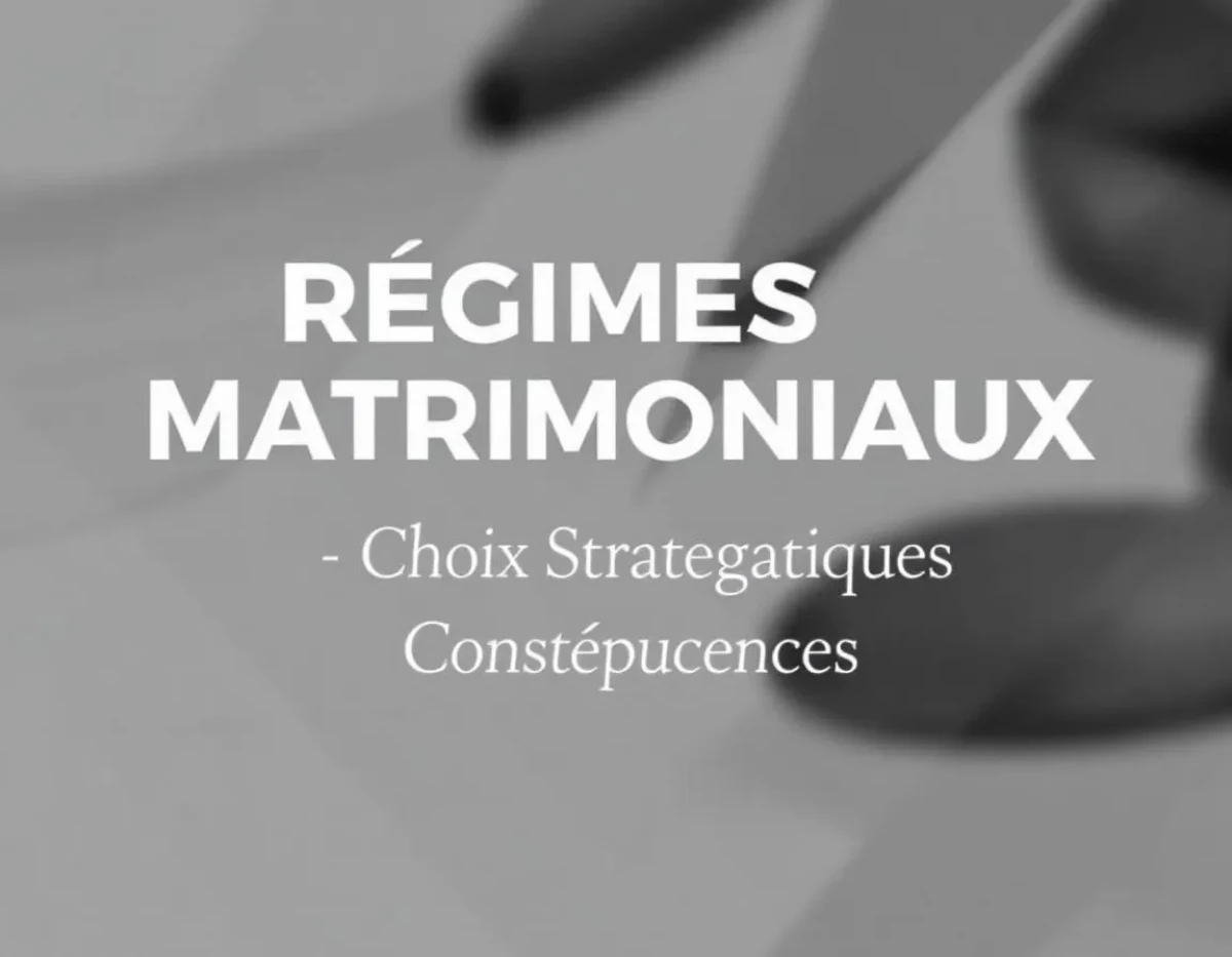 Régimes Matrimoniaux : Choix Stratégiques et Conséquences